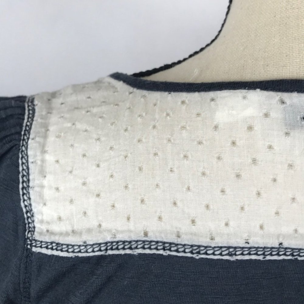 🎁 LUX pajama shirt dress eyelet detail size Large - Picture 6 of 8